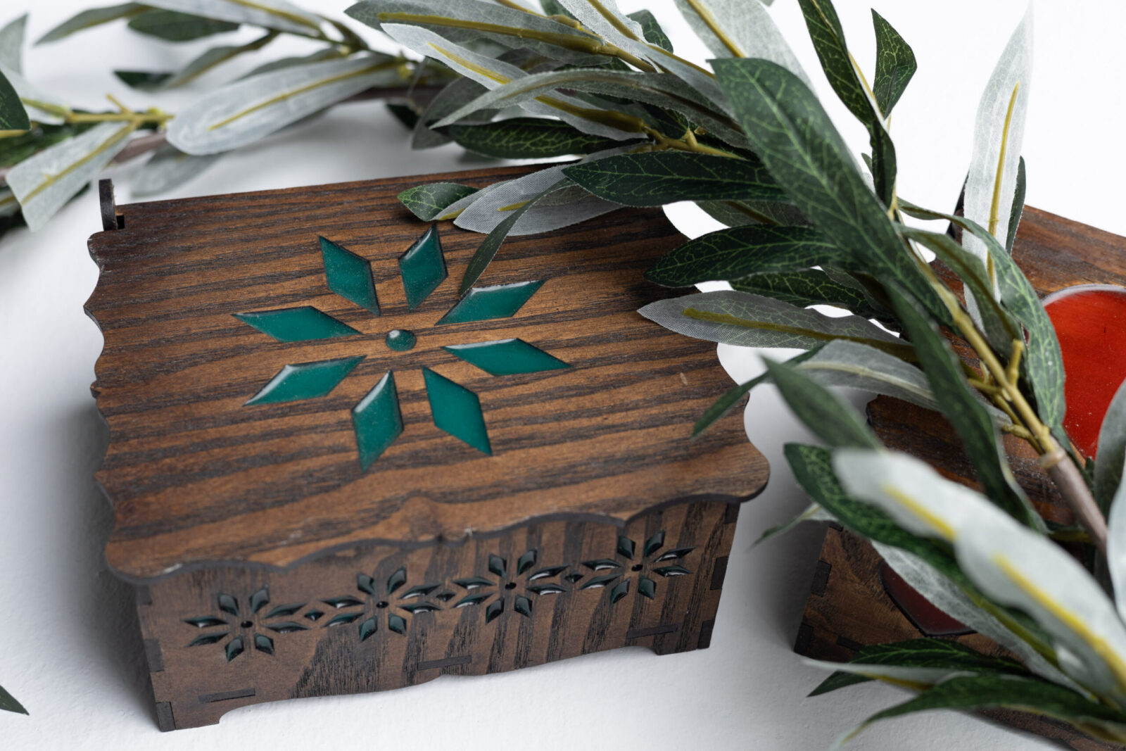 Joyero de Madera Artesanal «Estrella Esmeralda»