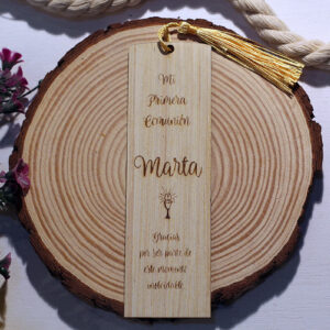 Marcapáginas de Comunión Personalizado «Cáliz y Gratitud»